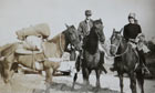 Leon and Patricia Barkman on horseback