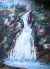 Pat Barkman, "Ellis Falls White Mountains, NH", Watercolor Painting