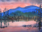 Pat Barkman, "Evening Comes to Mt. Washington, NH", watercolor Painting