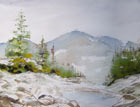 Pat Barkman, "Mount Madison 2011 from Lowe's Bald", watercolor painting