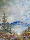 Pat Barman, Mount Madison from Lowe's Bald, oil painting