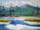 Pat Barkman, "Mt. Washington of the White Mts., NH", watercolor painting